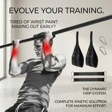 Pull-Up Bar Hanging Abdominal Training Strap, Knee And Leg Lift Suspension Strap With Arm Support, Home Gym Core Strength Training Equipment - Black - View 4
