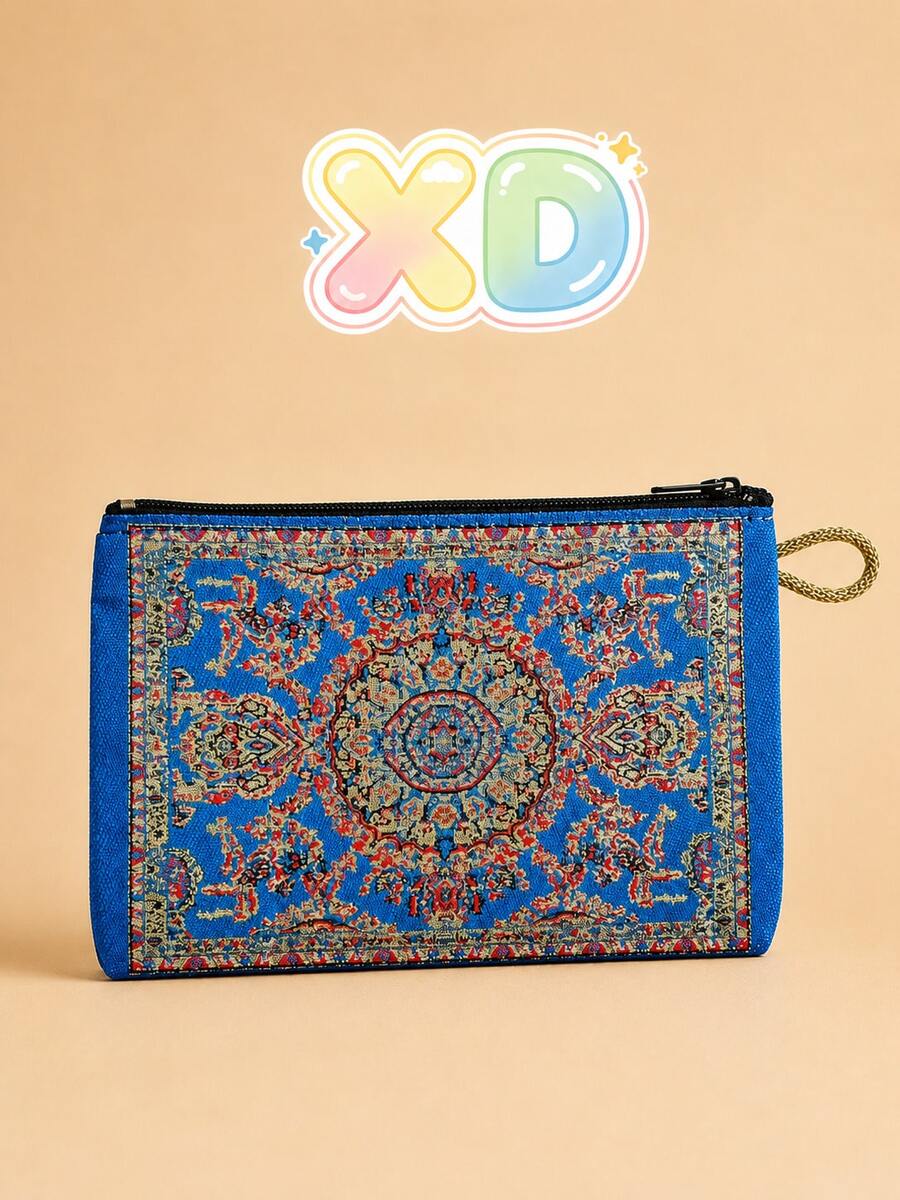 XD 奢華手工金線刺繡零錢包 中東風迷你卡夾 零錢與卡片收納袋 精巧輕量耐用 週年紀念日、教師節禮物 兒童零錢收納袋 - 彩色 - 查看 1