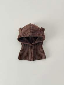 1 buah Topi Balaclava Rajut Bergaris Telinga Beruang untuk Anak-Anak, Penghangat Leher Tebal dan Hangat untuk Anak Laki-Laki dan Perempuan, Musim Dingin - Beraneka warna - View 8