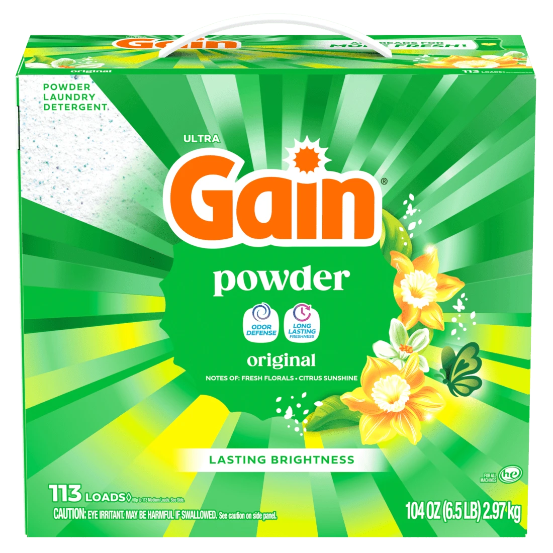Gain Powder Laundry Detergent, Original Scent, 104 Oz, 113 Loads - 104 Oz(Pack Of 1) - View 1