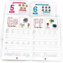 Lachilly Cuaderno de práctica de escritura para niños: trazado de letras y números, con líneas, actividades de aprendizaje, desarrollo de habilidades de escritura temprana, esencial para el aula - Juego completo de 2 libros - Ver 8