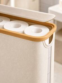 Toilet Paper Storage Basket - Ultimate Bathroom Storage Basket. Storage Basket, Toilet Paper Storage Basket, Bathroom Accessories Storage Rack - Toilet Paper Holder, Enclosed Toilet Paper Storage Container - Multicolor - View 4