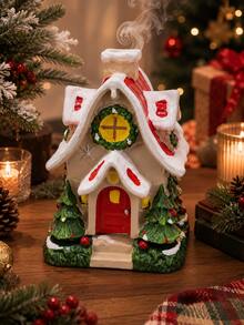 1pc Resin Snow House Incense Burner With Clip, Home Decor Accessory, Living Room Use, No Incense Included, Christmas Decoration, Room Decor, Christmas Gift - A - View 9