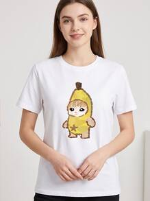 Women T-Shirts - 白色 - 查看 2