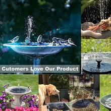 1pc Solar‑Powered Floating Fountain Pump, Outdoor Solar Water Fountain With Multi‑Spray Nozzles For Bird Bath, Garden, Pond Pool Landscape Decoration - Black - View 2
