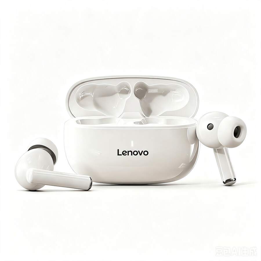 Lenovo TA210 無線藍牙耳機 - 長電池續航力、入耳式運動、ENC、4 麥克風智慧通話降噪、白色/月白色、黑色 - 禮品設計 - 月岩白 - 查看 1