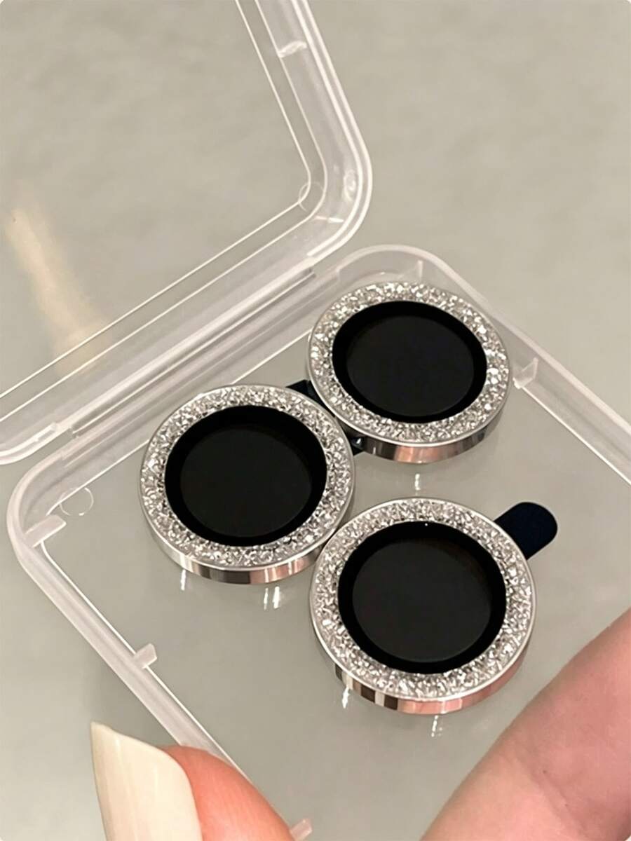 CASECOPS Silver - 3Pcs Camera Lens Protector Compatible With Iphone Duo/18 Pro Max/18 Pro/17 Pro Max/17 Pro/17/17 Air/16/15/14/13/12/11 Series, Tempered Glass With Metal Frame, Stylish Versatile, 8k HDR, Drop-Resistant, Oil-Resistant, Scratch-Resistant, Fingerprint-Resistant, And Dust-Proof; Full Coverage, Bubble-Free, Easy To Install, And Case-Friendly.