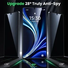 CASECOPS 3片裝隱私鋼化玻璃螢幕保護貼，相容 Galaxy S26 Ultra/S26 Plus/S26、S25 Ultra/S25 Plus/S25/S25 Edge、S24/S23/S22/S21/FE 系列，支援指紋解鎖，全螢幕覆蓋 9H 防窺鋼化玻璃，耐刮、易安裝、防碎邊、防污、觸感滑順，無縫支援 Face ID，清晰顯示，適合生日送禮給家人朋友 - 3片 - 查看 4