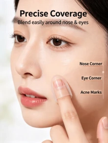 Transparent Silicone Makeup Sponge 3D Jelly Q-Bounce Cushion Puff, Non-Absorbent, Easy Application, Wet Use Makeup Tool - Clear - View 4