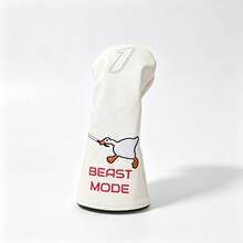 Cartoon White Goose Golf Club Headcover, Universal For Driver, Fairway Wood And Iron, PU Waterproof And Anti-Collision - White - View 6