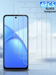 4 Buah Pelindung Layar Kompatibel Dengan Ite.L, Film Kaca Tempered HD Kekerasan 9H Ramah Casing Pemasangan Mudah Anti Gores Bebas Gelembung [Cakupan Penuh] - Clear - View 103