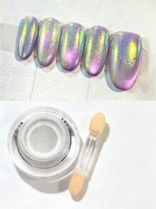 氣墊瓶裝極光美甲粉－美人魚極光效果，美甲亮粉裝飾，適合居家 DIY 與沙龍美甲 - 彩色 - 查看 2