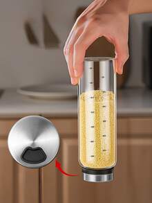 1pc High Borosilicate Glass Seasoning Jar, Glass BBQ Spice Container, Seasoning Bottle, Household Salt Shaker, Powder Sprinkler, Kitchen Spice Jar - Multicolor - View 5