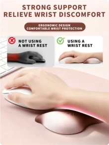 Satu set pelindung pergelangan tangan keyboard dan mouse berbentuk kucing yang lucu, terdiri dari dua bagian, menampilkan desain ergonomis, bahan silikon, fungsi pijat, desain yang nyaman dan bernapas, serta pola kartun yang menggemaskan. Pelindung pergelangan tangan ini berbentuk seperti kucing. - View 3
