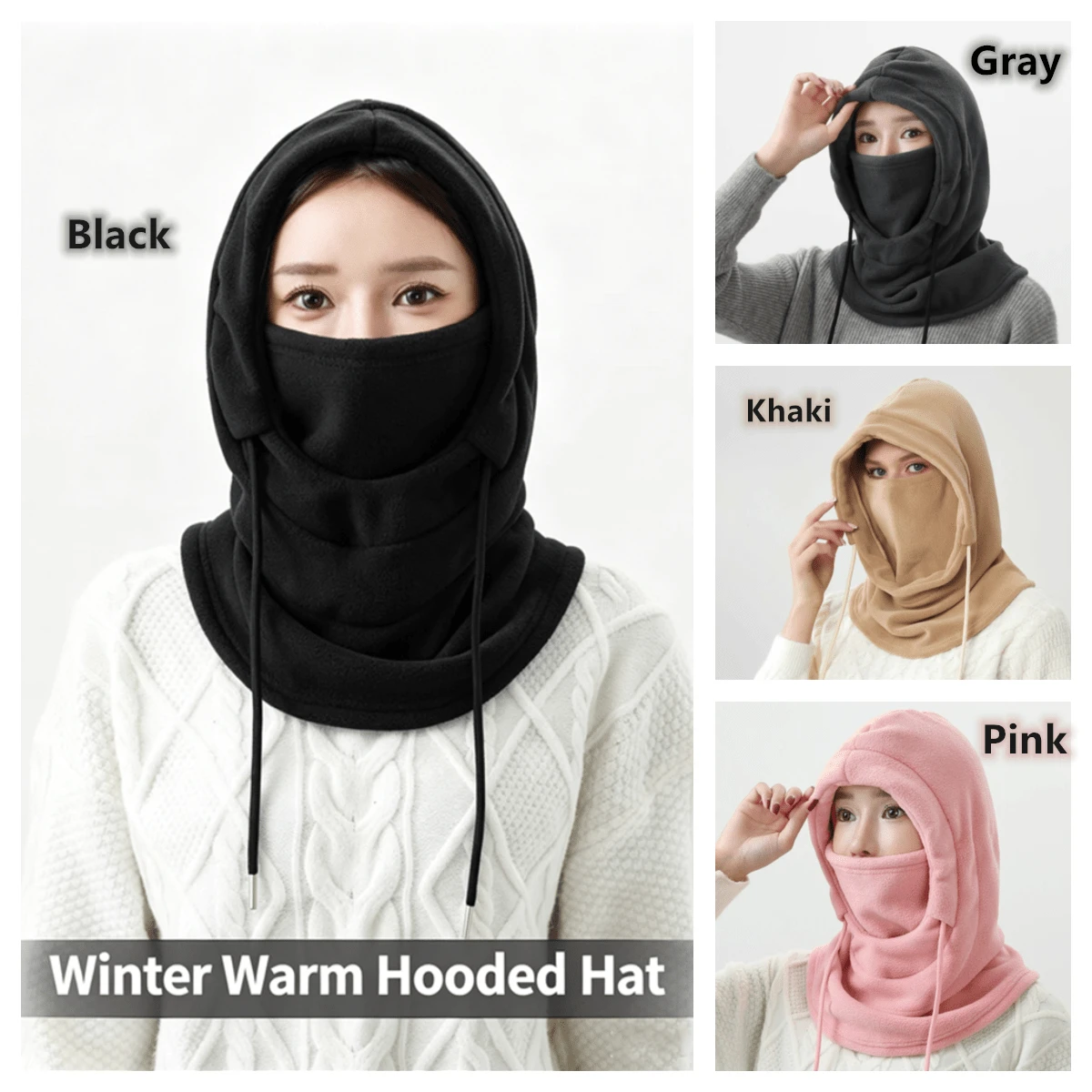 1pc Winter Warm Face Mask Hat Unisex Ear Protection Neck Warmer Windproof Cycling Cold Protection Skiing Ushanka Hat, Regular And Upgraded Versions Available - Multicolor - View 1