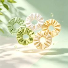 1/2/4件裝天鵝絨隱藏拉鍊口袋髮圈，便攜式口袋髮圈收納包，極簡旅行馬尾髮圈，可用於收納鑰匙、硬幣、迷你小配件 - 多色 - 查看 3