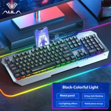 AULA Wired Anti-Ghosting Keyboard Mouse Headset Set 108-Key Computer Keyboard Suitable For PC Laptop Gaming Keyboard Mouse With RGB Lighting - View 16