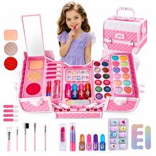Girls Pretend Play Toy Set, Pretend Makeup Kit, Birthday Gift | Kids Makeup Box With Mirror, Suitable For 3+ Years Old Christmas Birthday Gift, - Multicolor - View 2
