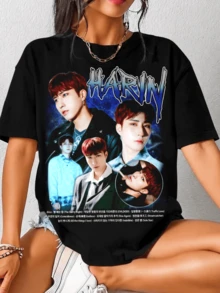 Retro Harin Onewes Graphic T-Shirt, Onewes We  Dream Chaser Shirt, Onewes World Tour 2026Shirt, Onewes O  NEW Evolution Shirt, Onewes Members.Png - Black - View 1