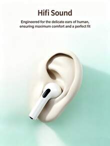 Wireless Bluetooth Earbuds, Low Latency, HiFi Stereo, Touch Control, Wireless Charging Case, Compatible With All Smart Bluetooth Devices - Ideal For Fitness, Travel, Commuting And Daily Use - White - View 4