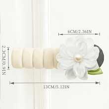 Fabric Floral Door Handle Cover, Luxury Faux Pearl Door Handle Sleeve - Multicolor - View 7