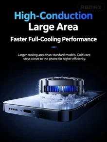 REMAX RT-F15 Mobile Phone Cooler: Magnetic Cooling Device, Semiconductor Cooling, Suitable For Gaming And Streaming, Compatible With Mobile Phones And Tablets - Gun Black - View 3