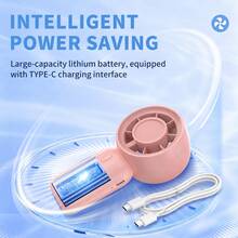 Handheld Small Fan, Mini Desktop Electric Fan, Portable USB Rechargeable, Student Dorm Cooling Gadget, 3-Speed Wind Speed Fast Cooling, For Home Office Travel, With 300mAh Battery - Handheld - View 5