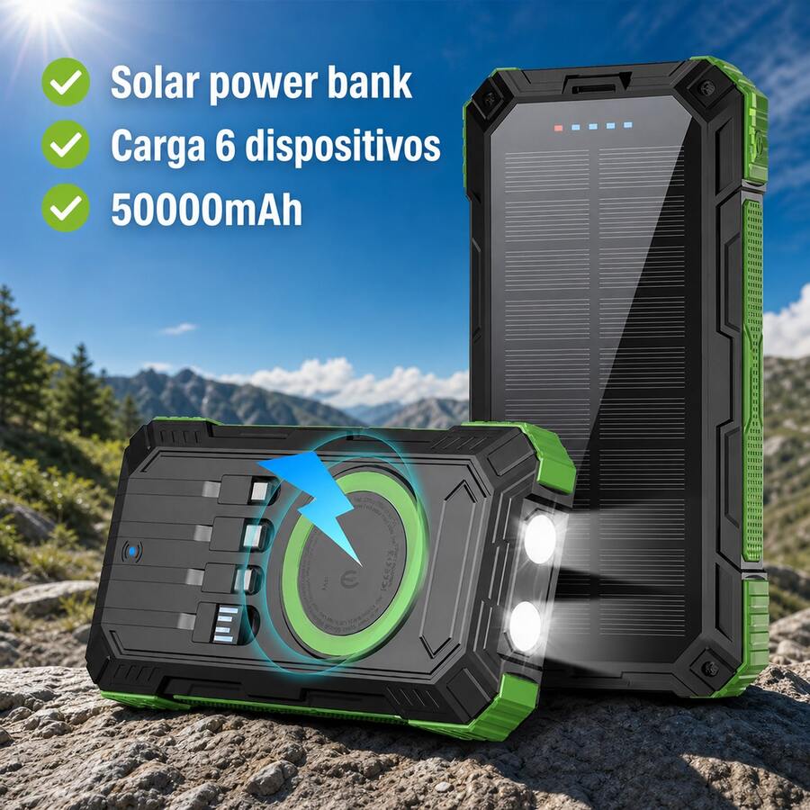 JIDITECH Power Bank - Green - View 1