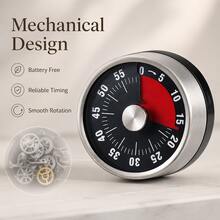 1pc Mechanical Timer, 60-Minute Countdown Timer With Magnetic Back Cover, No Battery Required, Suitable For Study, Home Office And Other Occasions. - Multiple Styles - View 6