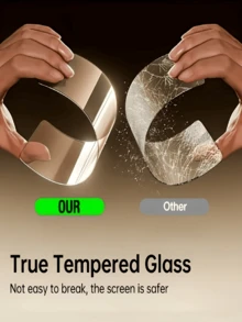 2pcs One-Click Privacy Tempered Glass Screen Protector Compatible With IPhone 17 Pro Max/17 Air/16 Pro Max/17/16/15/14/13/12/11/16e/Pro Max/Plus/Mini/X/XR/XS Max 9H Hardness, One-Click Film Applicator, Anti-Scratch - Black - View 2