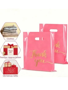 50 buah Tas Hadiah Terima Kasih, Tas Belanja Ritel - beraneka warna - View 5