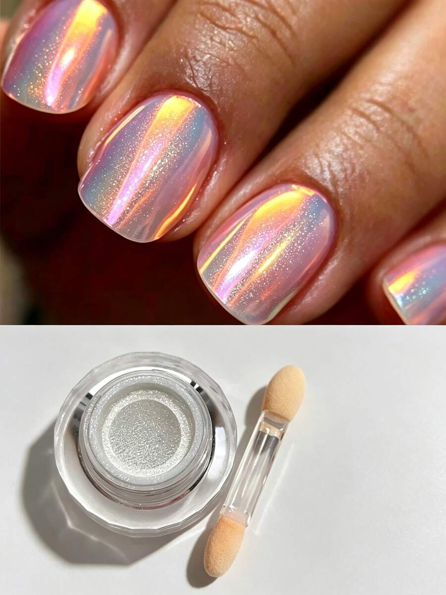 極光鏡面效果粉,DIY美甲配件,美甲用品 - 彩色 - 查看 1