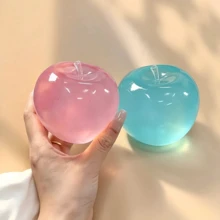 Slushy Squishy Creative Fun Slow Rebound Squeeze Toy, Green Tea, Blue Apple, Pink Apple, Red Apple, Super Soft Butter-Like Touch, Stress Relief Fingertip Toy, Back To School, Halloween - Multicolor - View 3