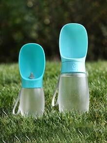 便攜防漏寵物水壺 300ml/500ml，單手操作寵物給水器，旅行露營必備，狗狗用品，幼犬裝備，貓咪用品，狗狗給水器，便攜水碗，戶外遛狗水壺，旅行必需品 - 彩色 - 查看 3