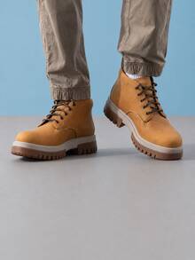 Timberland 新款男士戶外登山耐磨防水防滑厚底工作靴 - 棕色 - 查看 1