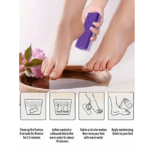 Foot Pumice Stone For Scrubbing Soles, Dead Skin Removal Tool, Foot Care And Nail Tools, Salon Foot Scrub Mat, Rubbing Board, Unisex Exfoliating Nail Tool, Foot Scrub Paste, Personal Home Cleaning And Care Tools - Purple - View 6