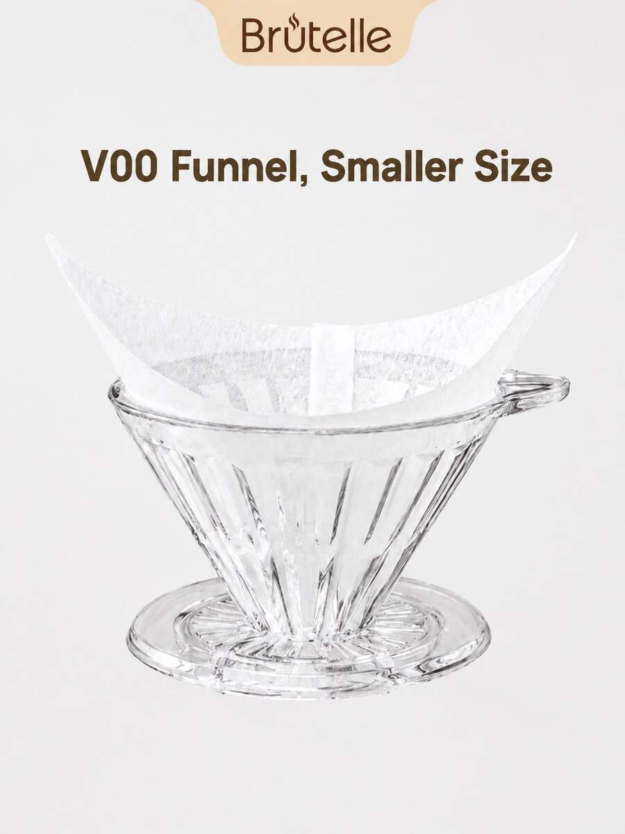 Brutelle 耐用菱形咖啡紙壓粉器，沖泡滴濾咖啡必備配件，適用於 V-Style-60 濾杯
