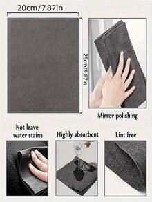 4/8/12/20pcs Magic Microfiber Glass Cleaning Cloth, Thickened Ultra-Soft Fiber, No Water Stains, Suitable For Cleaning Windows, Kitchen And Household Items, Multi-Purpose Glass Cleaning Cloth, Washable And Lint-Free, Strong Water Absorption, Removes Water Stains - Multiple Styles - View 3