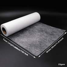 Lightweight Iron-On Non-Woven Fusible Interfacing: 12in X 32yd Non-Woven Interfacing Iron On Polyester Single-Sided Interfacing For DIY Crafts Supplies,Suitable For Sewing And Crafting, For Garments, Bags And Home Decor - Multiple Styles - View 5