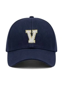 1pc Y2K Street Style Customized Initial Baseball Cap, UV Protection Breathable Summer Sun Hat, Adjustable Face-Slimming Cap, Unisex - Multicolor - View 70
