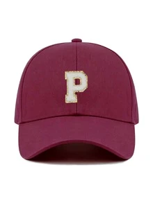 1pc Y2K Street Style Customized Initial Baseball Cap, UV Protection Breathable Summer Sun Hat, Adjustable Face-Slimming Cap, Unisex - Multicolor - View 27