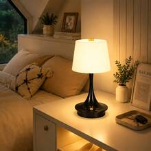 LED 3-Color Touch Control Desk Lamp, USB Rechargeable, Sensitive Touch Switch Sensor, Stepless Dimming, Ambient Decorative Space, Portable Night Light, Modern Home Decor, Suitable For Bedroom, Dining Room, Study, Bar, Outdoor, Ideal Gift Choice - Desk Lamp - View 1