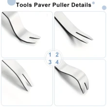Paving Stone Tool Set, Includes Stainless Steel Paving Stone Extraction Tool, Removal And Lifting Tool For Sunken Bricks, Suitable For Garden, Lawn, Patio And Other Scenes, Replacing Paving Stones, Patio Tiles. - Free Shipping - Applicable Scenes: Birthday Decoration, Christmas Gift, Halloween Gift, Thanksgiving Gift Car Audio Interior Disassembly Tool 6pcs Set Steel Pry Bar, Modification Maintenance Metal Stainless Steel Pry Plate - A - View 5
