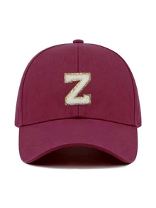 1pc Y2K Street Style Customized Initial Baseball Cap, UV Protection Breathable Summer Sun Hat, Adjustable Face-Slimming Cap, Unisex - Multicolor - View 16