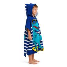nerd hunters Kids Hooded Poncho Towel - Dinosaur - 120cm - Multicolor - View 3