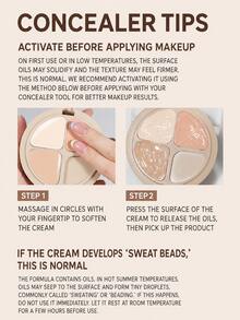 NOVO 3‑Layer All‑In‑One Cushion Cream, Foundation Concealer & Setting Powder Integrated, Even Skin Tone, Waterproof Sweat‑Resistant, For Beginners Summer Daily Travel Quick Makeup - 02#Soft Mist Flawless Skin - View 3
