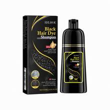 EELHOE 500ml Black Hair Dye Shampoo 3-In-1 - Ammonia-Free Natural Herbal Formula With Polygonum Multiflorum & Ginger, Moisturizing & Long-Lasting - Unisex 16.90oz, Instant Dissolve For Christmas/New Year Gifts - 黑色 - 查看 8
