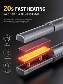 SKYWORTH Alat Pelurus & Pengeriting Rambut Nirkabel Mini, Cocok untuk Rambut Halus, Setrika Datar Paduan Titanium, 3 Pengaturan Suhu, Dapat Diisi Ulang USB, Daya Tahan Baterai 50 Menit, Ciptakan Gaya Halus dan Keriting Bergelombang Lembut Kapan Saja - MultiWarna - View 7