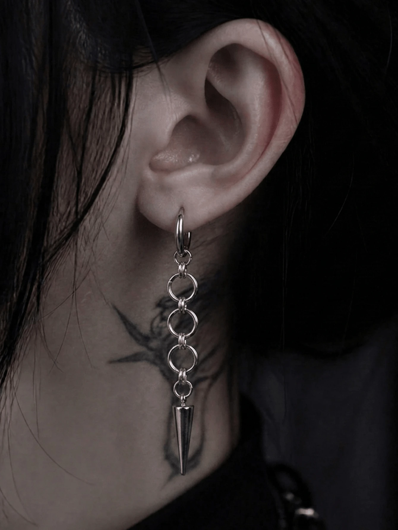 1 Pair Punk Rock Unique Gothic Design Edgy Geometric Spike Drop Earrings, Unisex Daily Wear & Party Jewelry - Multicolor - View 1