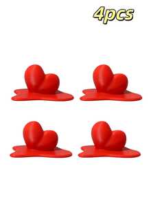1/2/4pcs French Romantic Melting Heart Shaped Memo Photo Holder, Wide Drip Tray Design To Prevent Card Slipping, Living Room Entryway Desktop Memorial Photo Display Decor, Newlywed Wedding Room Decoration, Niche Heart-Shaped Small Stand - Melting Heart - View 14